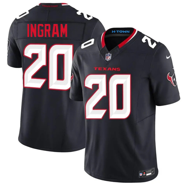 Men's Houston Texans #20 Ja'Marcus Ingram Navy 2026 F.U.S.E. Vapor Limited Stitched Football Jersey